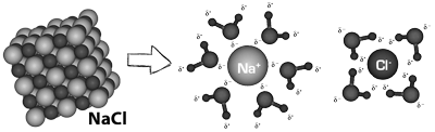NaCl dissolt